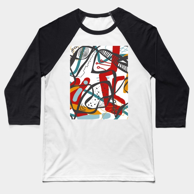 Beautiful unique colourful abstract design Baseball T-Shirt by john247